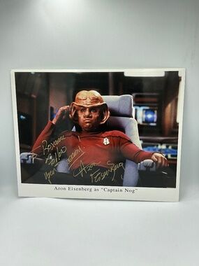 Star Trek Autographed Aron Eisenberg Signed Photo Nog DS9 8x10 Captain Promo